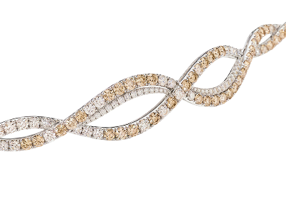 Twisted diamond bracelet